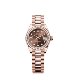 Rolex Lady-Datejust Oyster 28mm Everose Gold and Diamonds 279135RBR Watch Specs and Price