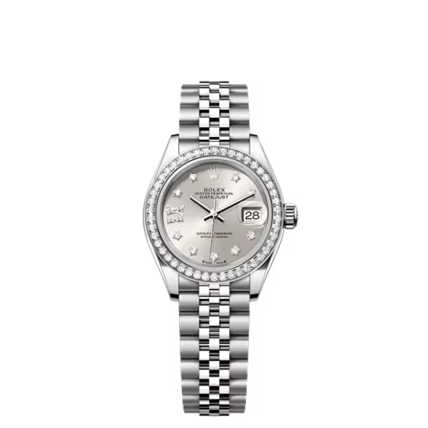 Rolex Lady-Datejust Oyster 28mm White Gold and Diamonds 279384RBR Specs and Price