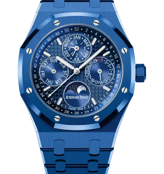 Audemars Piguet Royal Oak Perpetual Calendar Blue Ceramic Watch Price and Specs